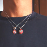 Spiderman Necklace Silver