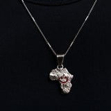 Africa Map Silver