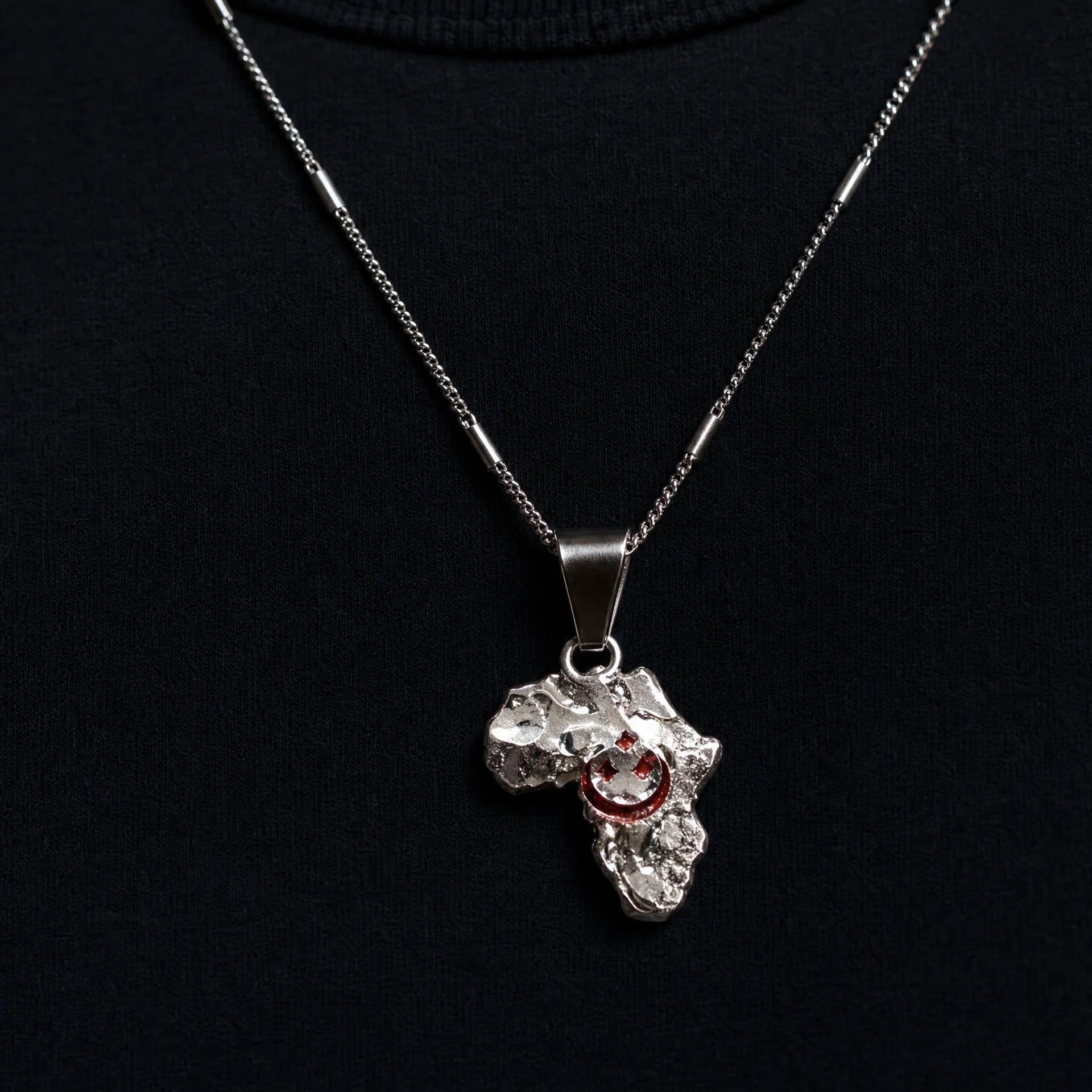 Africa Map Silver
