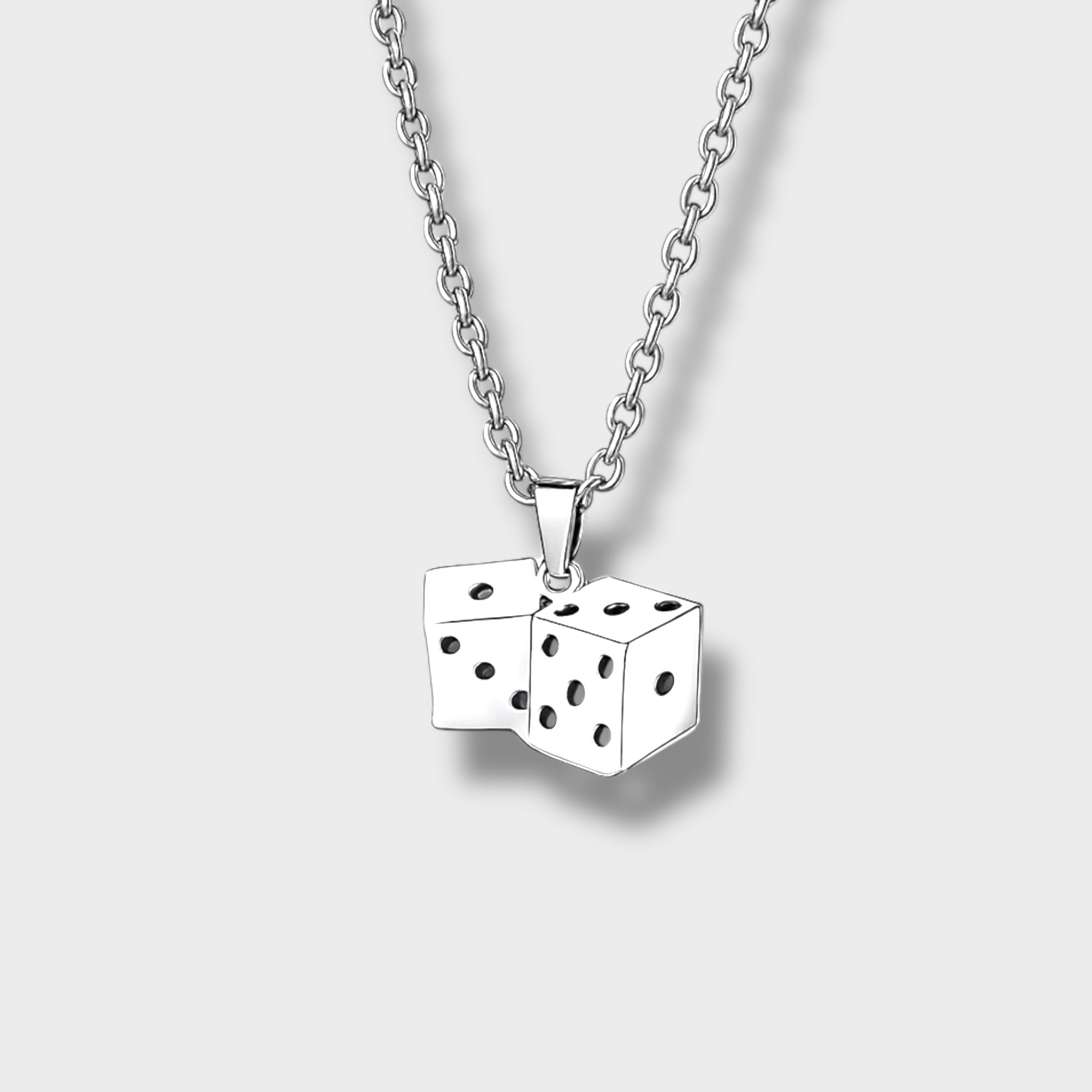 Lucky Dice Necklace Silver