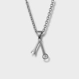 Wrench Necklace Silver