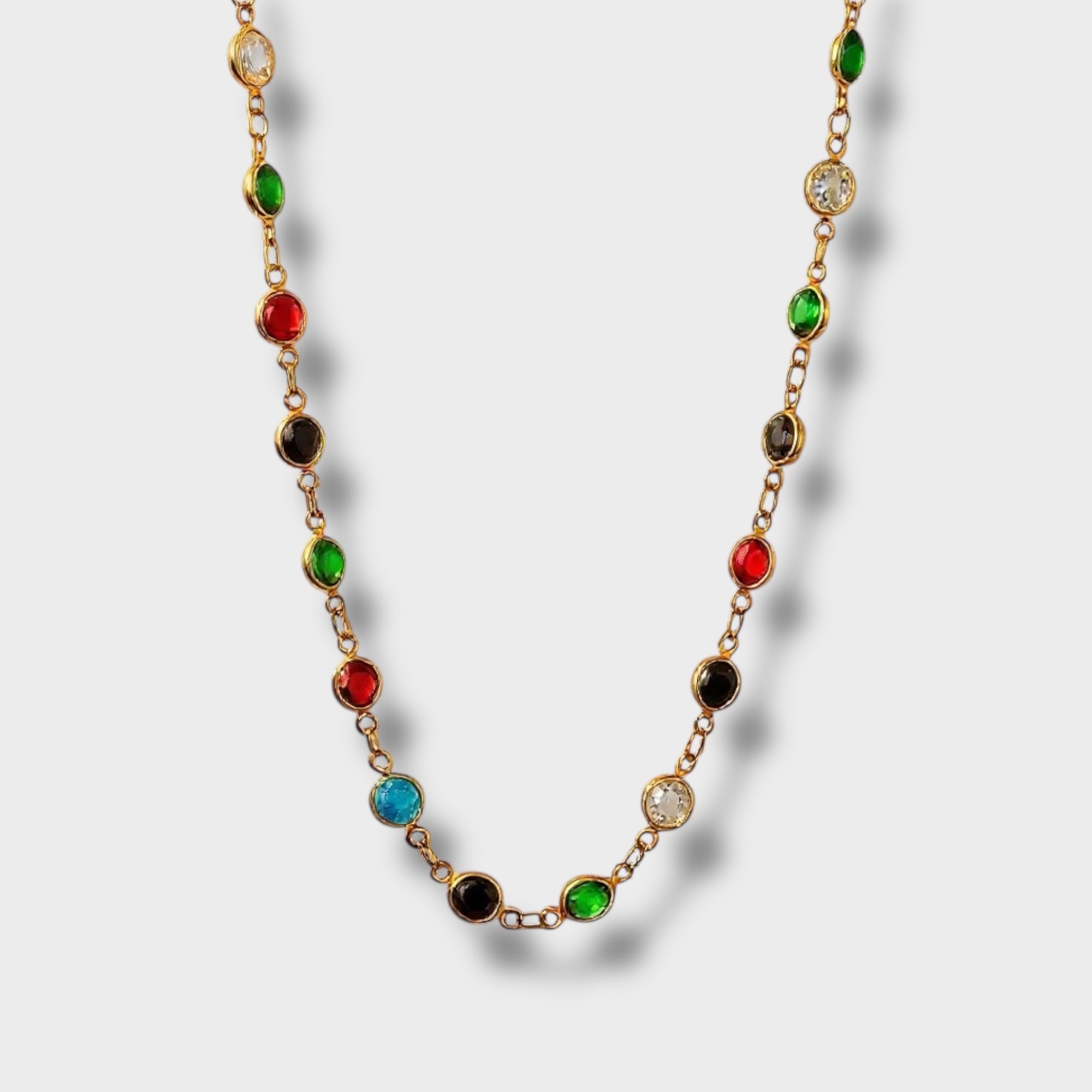 Gemstone Necklace Gold
