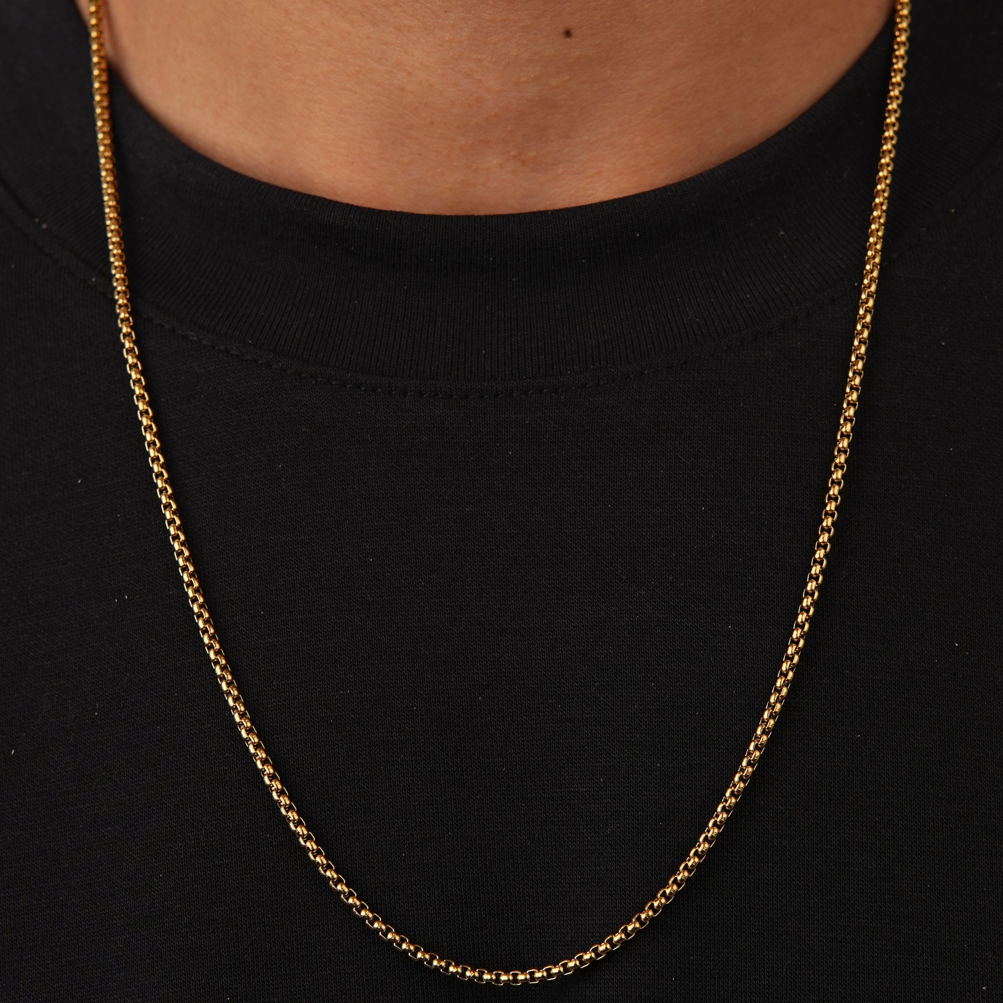 Round Box Chain Gold