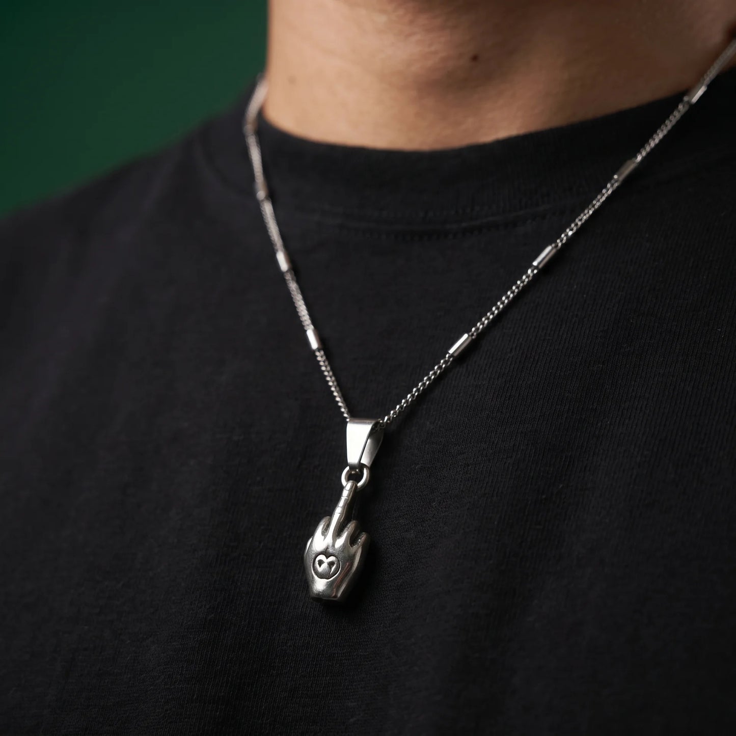 Middle finger Silver