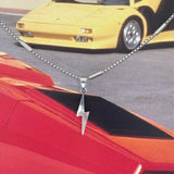 Lightning Bolt Necklace Silver