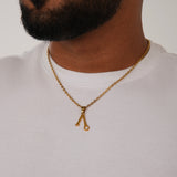 Wrench Necklace Gold
