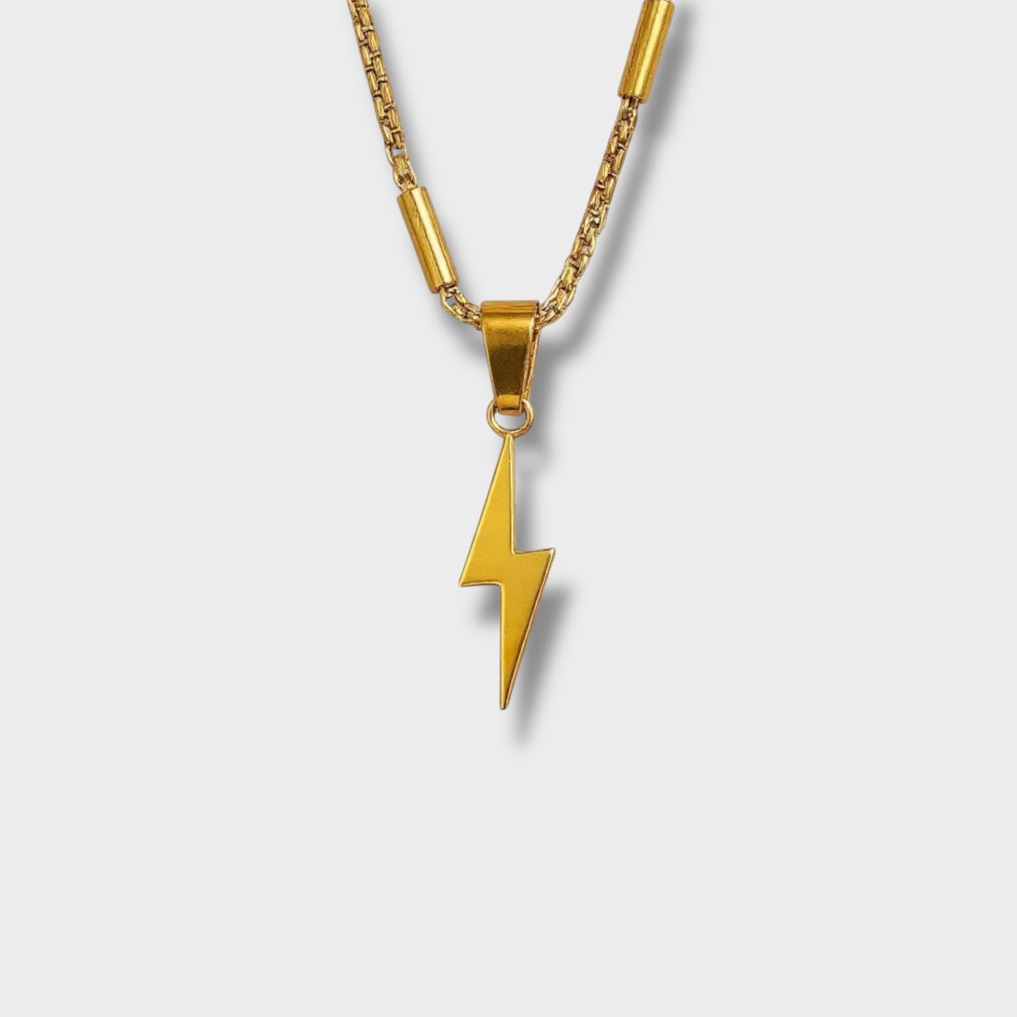 Lightning Bolt Necklace Gold