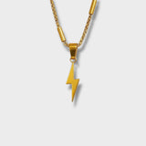 Lightning Bolt Necklace Gold