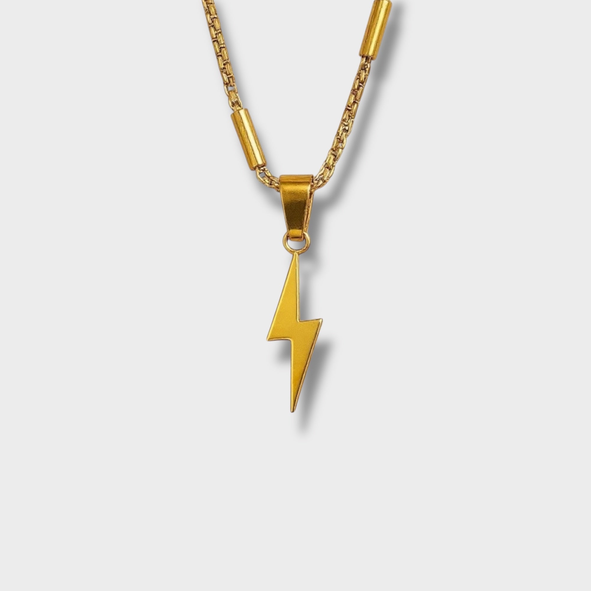 Lightning Bolt Necklace Gold