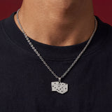 Lucky Dice Necklace Silver