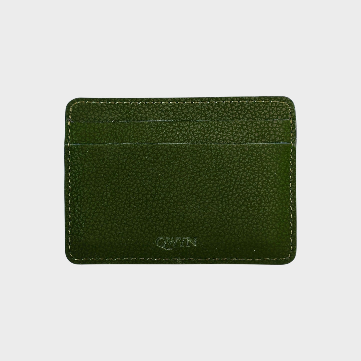 SATIN OLIVE GREEN CARDHOLDER