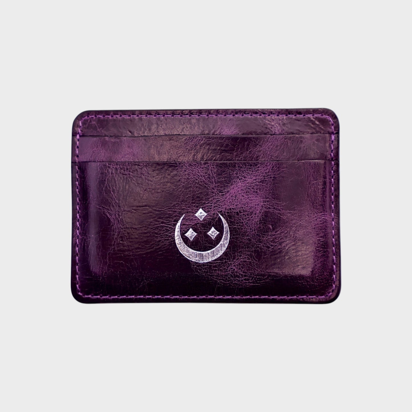 WAXED PURPLE CARDHOLDER
