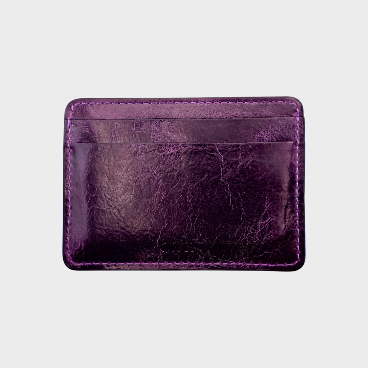 WAXED PURPLE CARDHOLDER